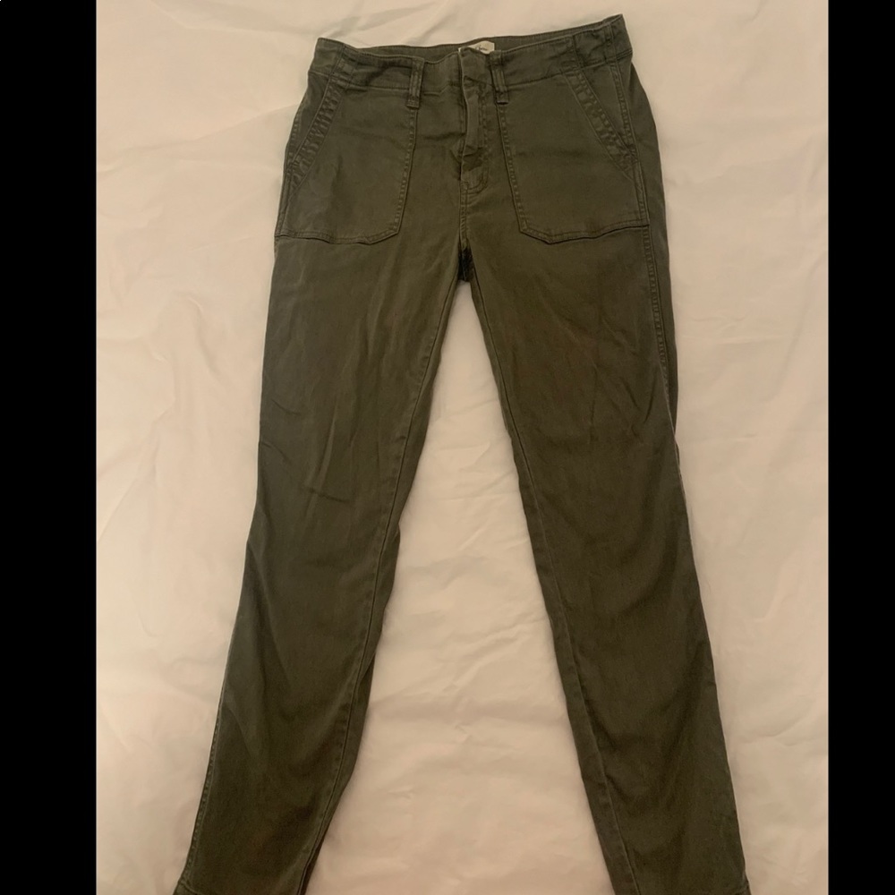 JCrew 9” Olive Toothpick Cargo Pant